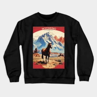 Wyoming United States of America Tourism Vintage Poster Crewneck Sweatshirt